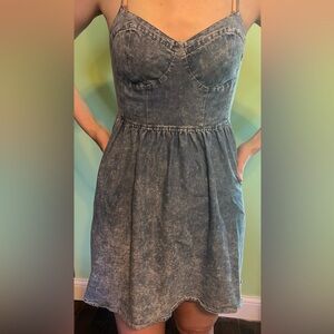 Modcloth Acid Wash Skater Dress